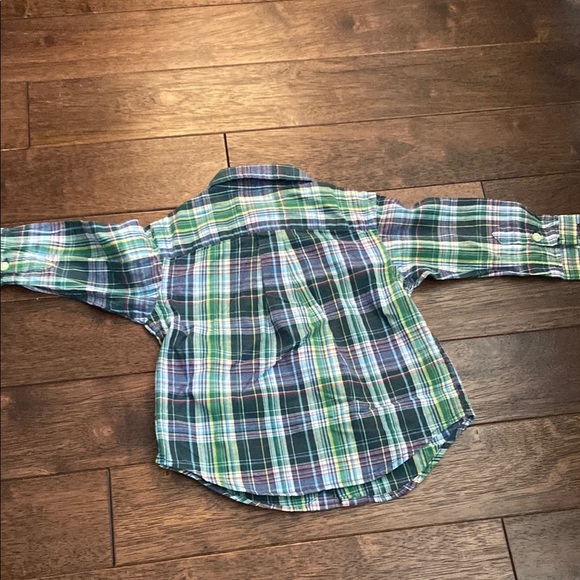 Ralph Lauren Green and Blue Button Down Shirt - Picture 6 of 7